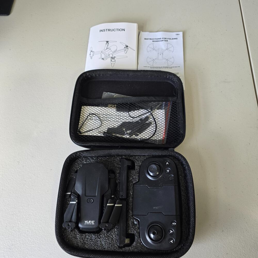 JLR/C S68 Mini Drone Foldable Remote Control W/ Case, Charger & 3 Batteries